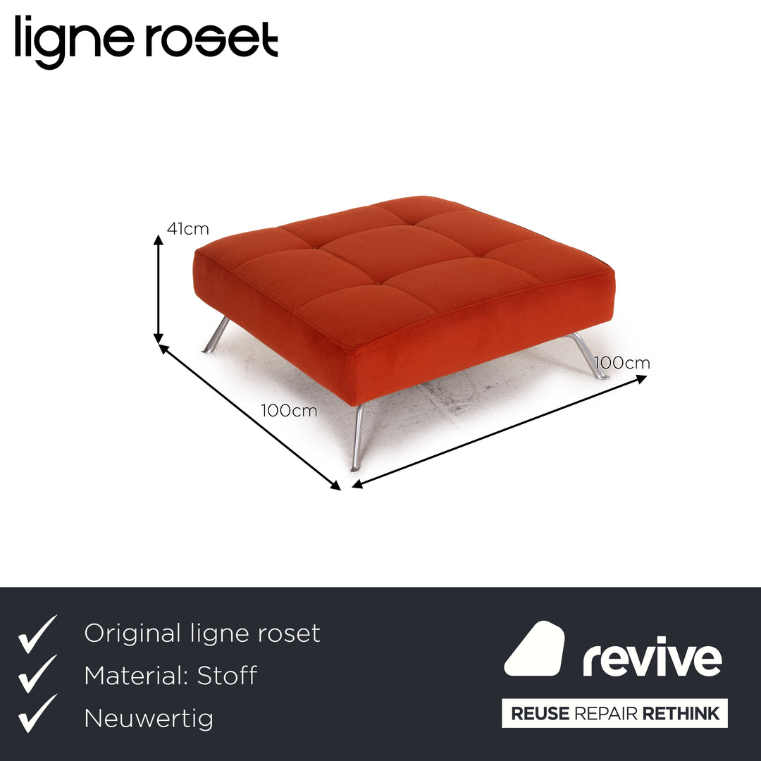 ligne roset Smala Stoff Hocker Orange Rost Ottoman