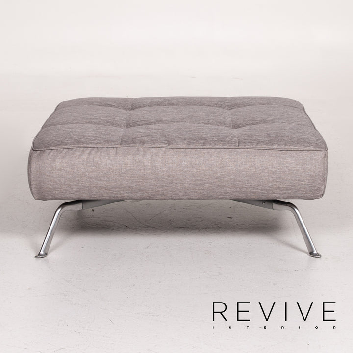 ligne roset Smala fabric sofa set gray silver 1x three-seater 1x stool sofa bed sleeping function #14628