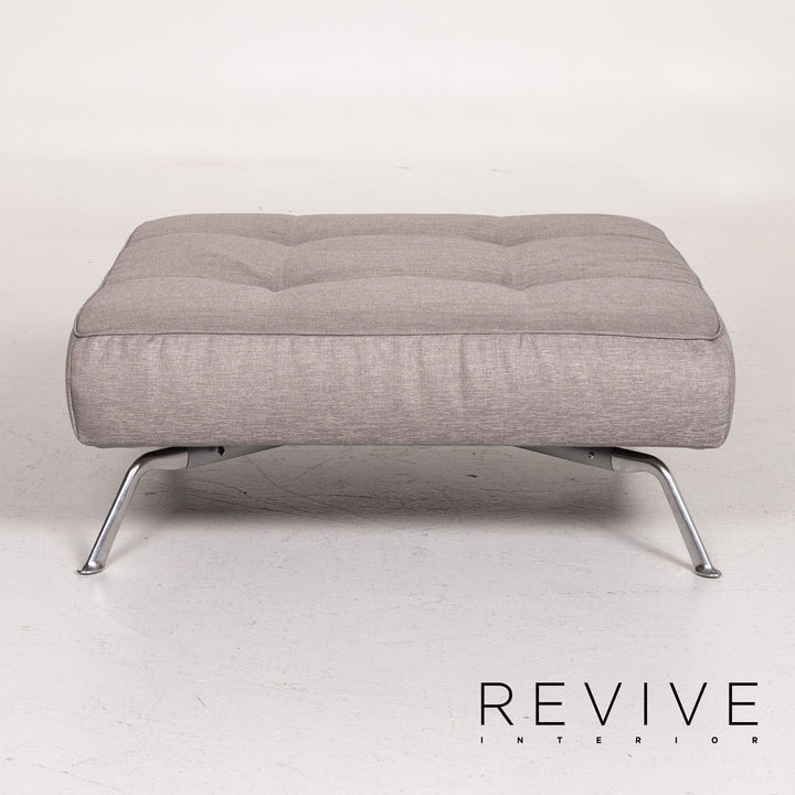 ligne roset Smala fabric sofa set gray silver 1x three-seater 1x stool sofa bed sleeping function #14628