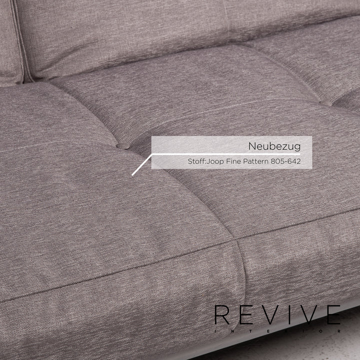 ligne roset Smala fabric sofa set gray silver 1x three-seater 1x stool sofa bed sleeping function #14628