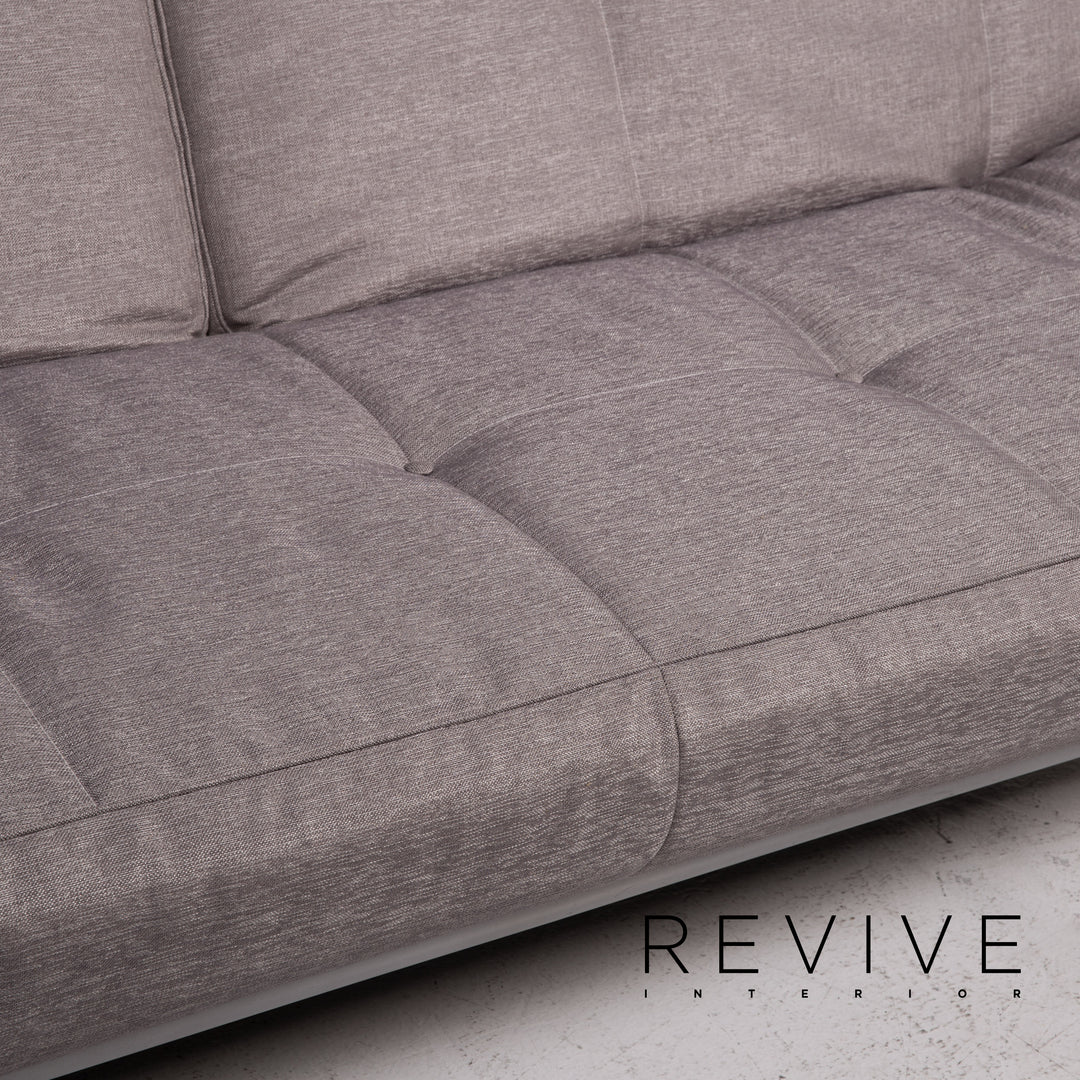 ligne roset Smala fabric sofa set gray silver 1x three-seater 1x stool sofa bed sleeping function #14628