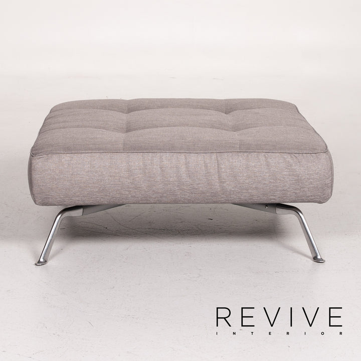 ligne roset Smala fabric sofa set gray silver 1x three-seater 1x stool sofa bed sleeping function #14628