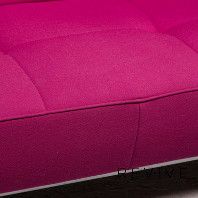 ligne roset Smala Stoff Sofa Pink Dreisitzer Schlafsofa Funktion Schlaffunktion Couch #12492