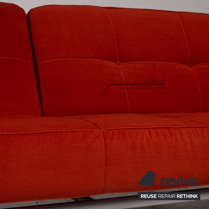 ligne roset Smala fabric sofa red three-seater function sleeping function