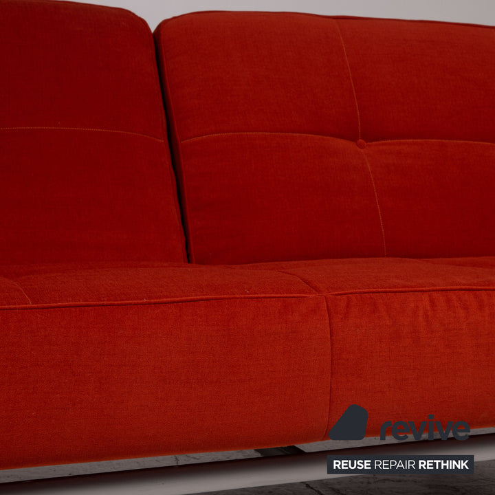 ligne roset Smala fabric sofa red three-seater function sleeping function