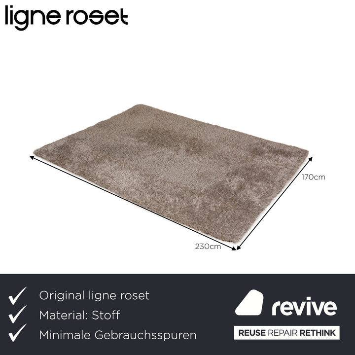 ligne roset Soft Ex Doux fabric carpet Gray 170cmx230cm