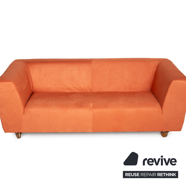 Ligne Roset Stoff Orange Sofa Zweisitzer