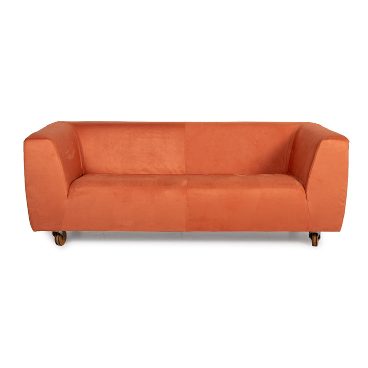Ligne Roset Stoff Orange Sofa Zweisitzer