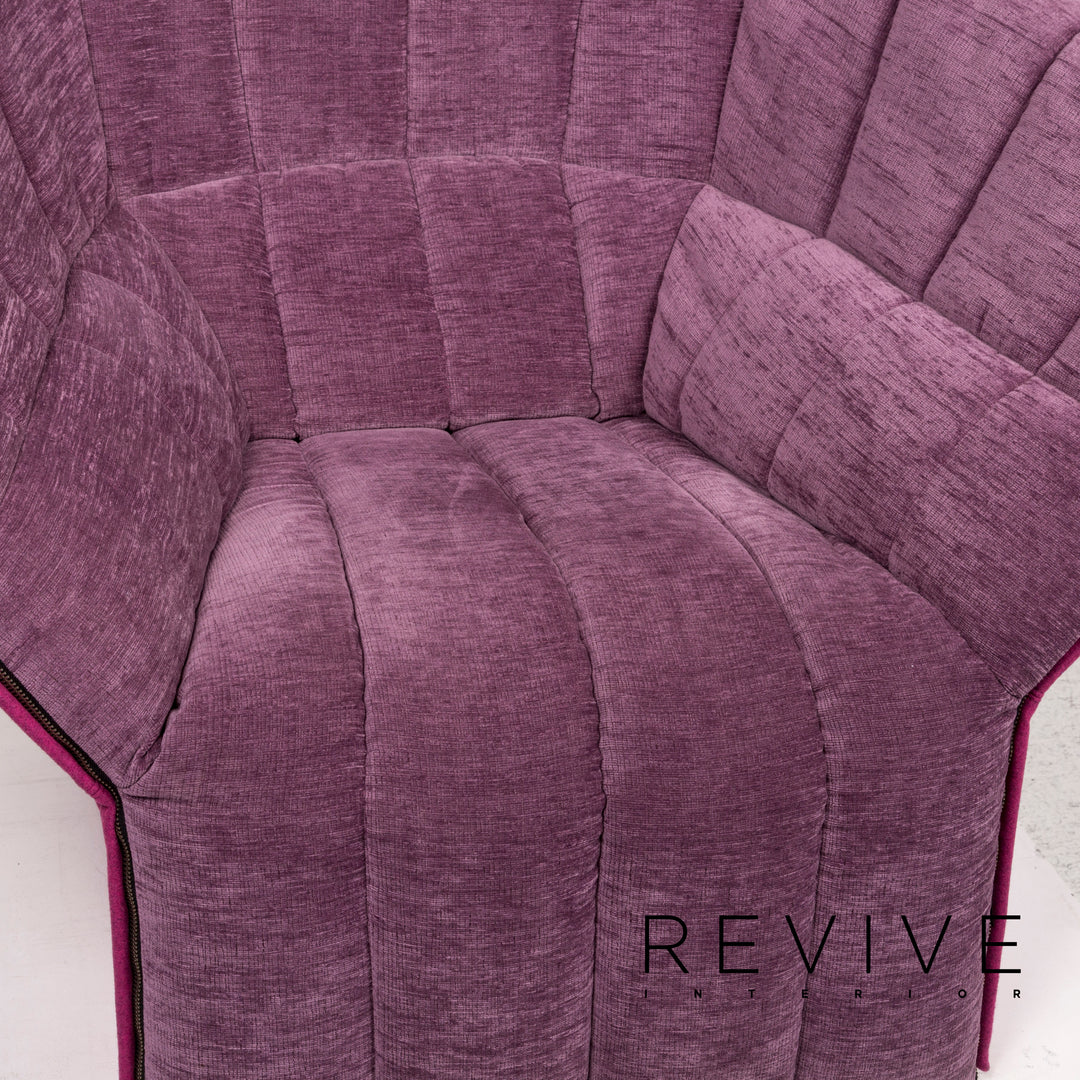 ligne roset fabric armchair purple #12646