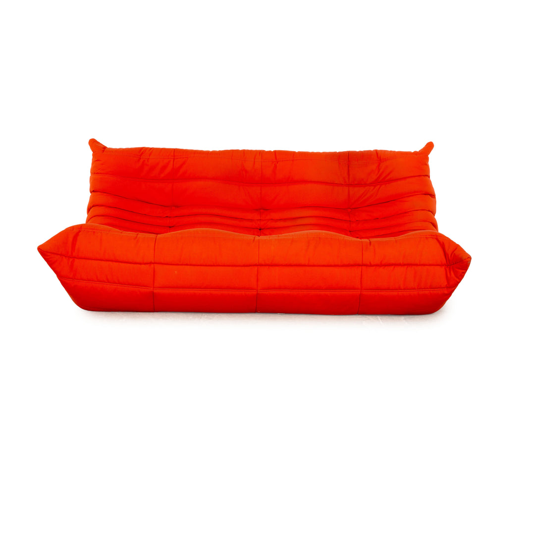 Ligne Roset Togo Fabric Three Seater Orange