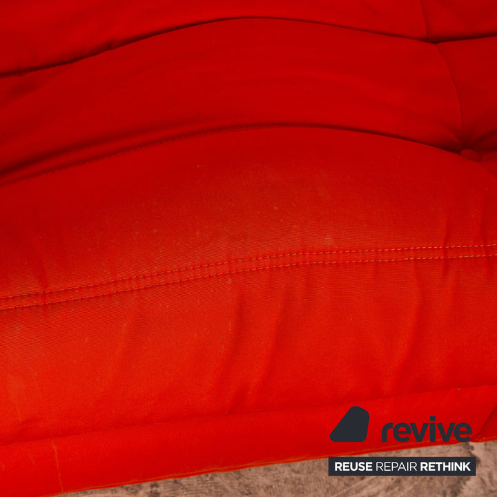 Ligne Roset Togo Fabric Three Seater Orange
