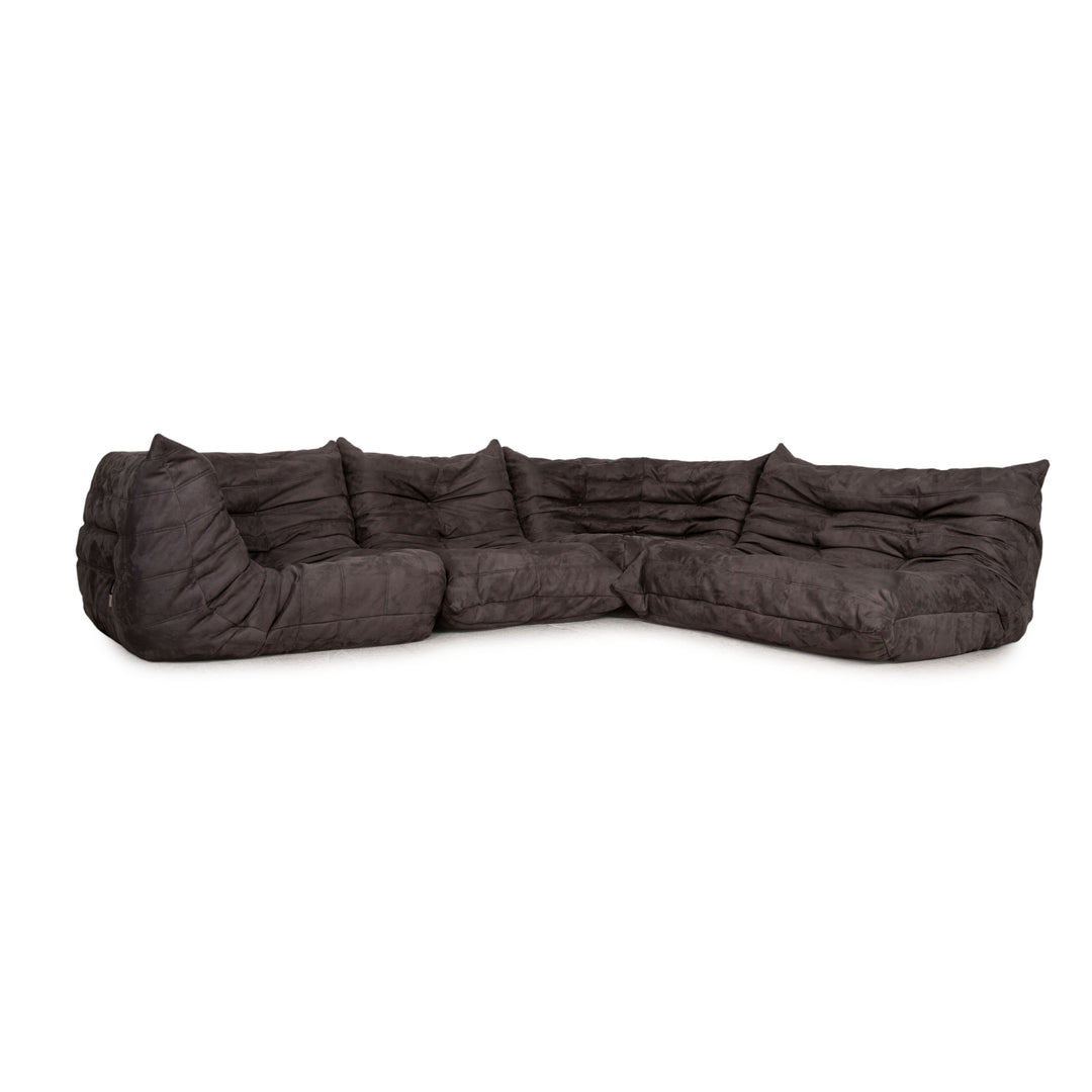 ligne roset Togo Stoff Ecksofa Grau Sofa Couch Neubezug