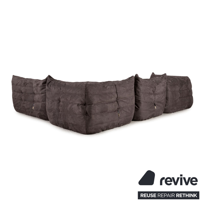 ligne roset Togo Stoff Ecksofa Grau Sofa Couch Neubezug