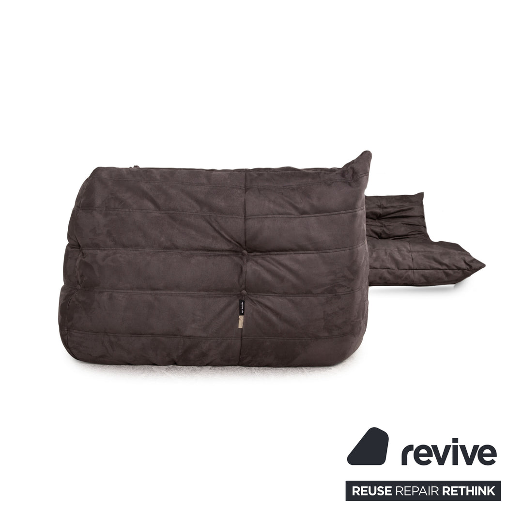 ligne roset Togo Stoff Ecksofa Grau Sofa Couch Neubezug