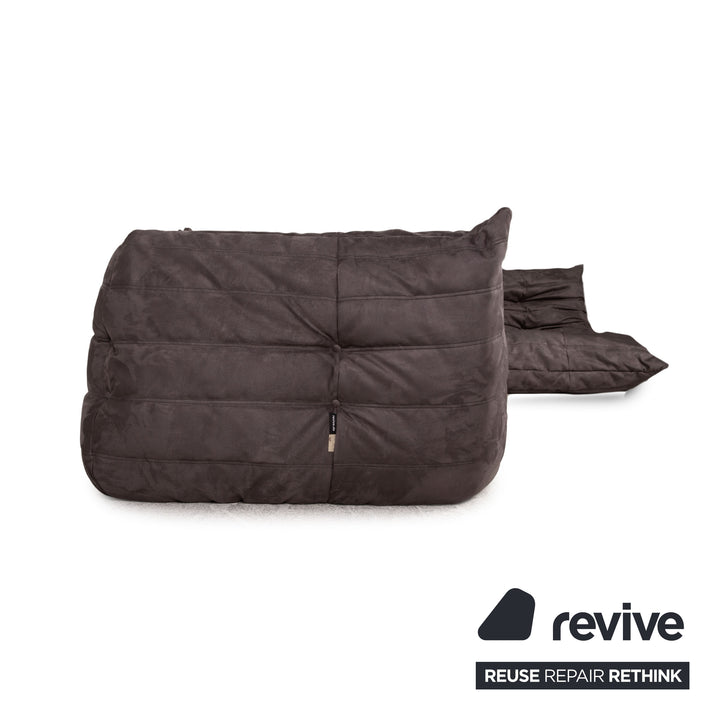 ligne roset Togo Stoff Ecksofa Grau Sofa Couch Neubezug