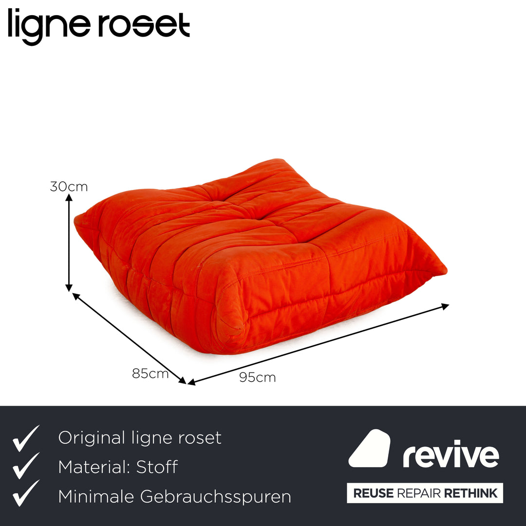 Ligne Roset Togo Fabric Stool Orange