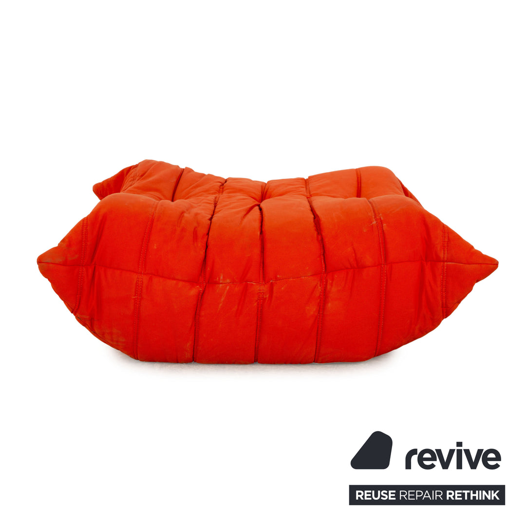 Ligne Roset Togo Fabric Stool Orange