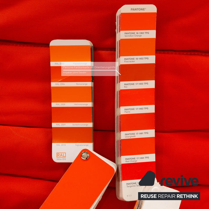 Ligne Roset Togo Fabric Stool Orange