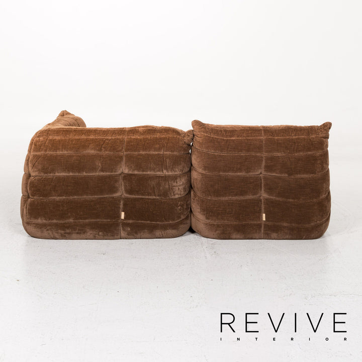 ligne roset Togo Stoff Sofa Braun Dreisitzer Couch #13450