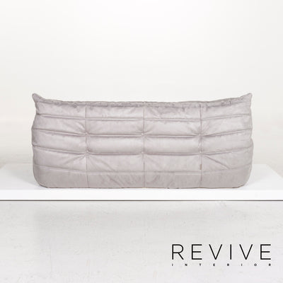 ligne roset Togo Stoff Sofa Garnitur Grau 2x Dreisitzer Couch #13254