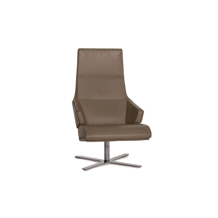 ligne roset Torn Leder Sessel Olivgrün