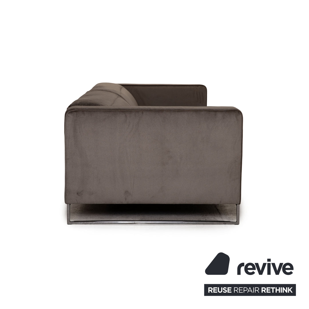 ligne roset urbani fabric sofa gray green three seater couch function