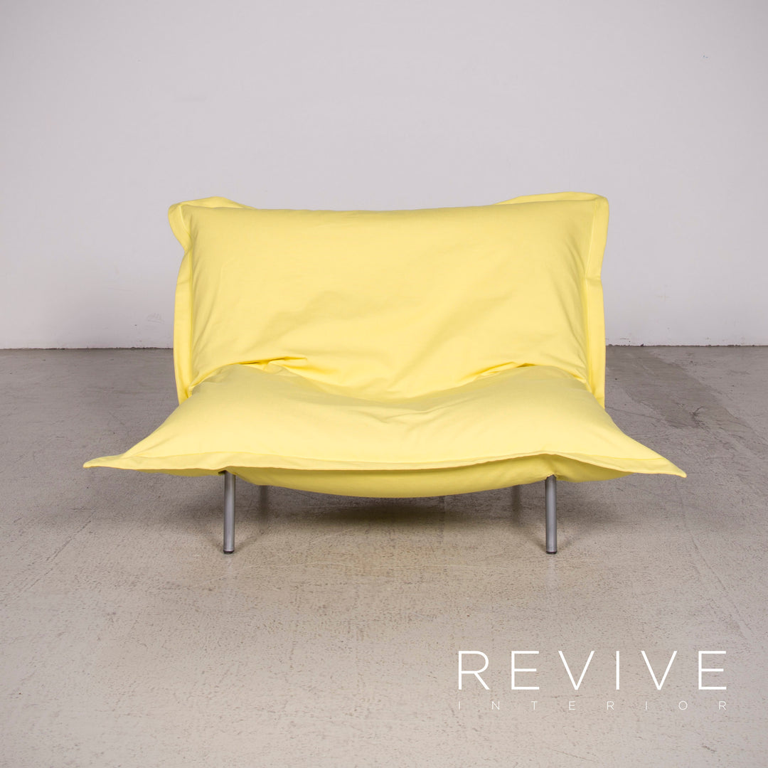 ligne roset Calin designer fabric armchair yellow armchair #7290