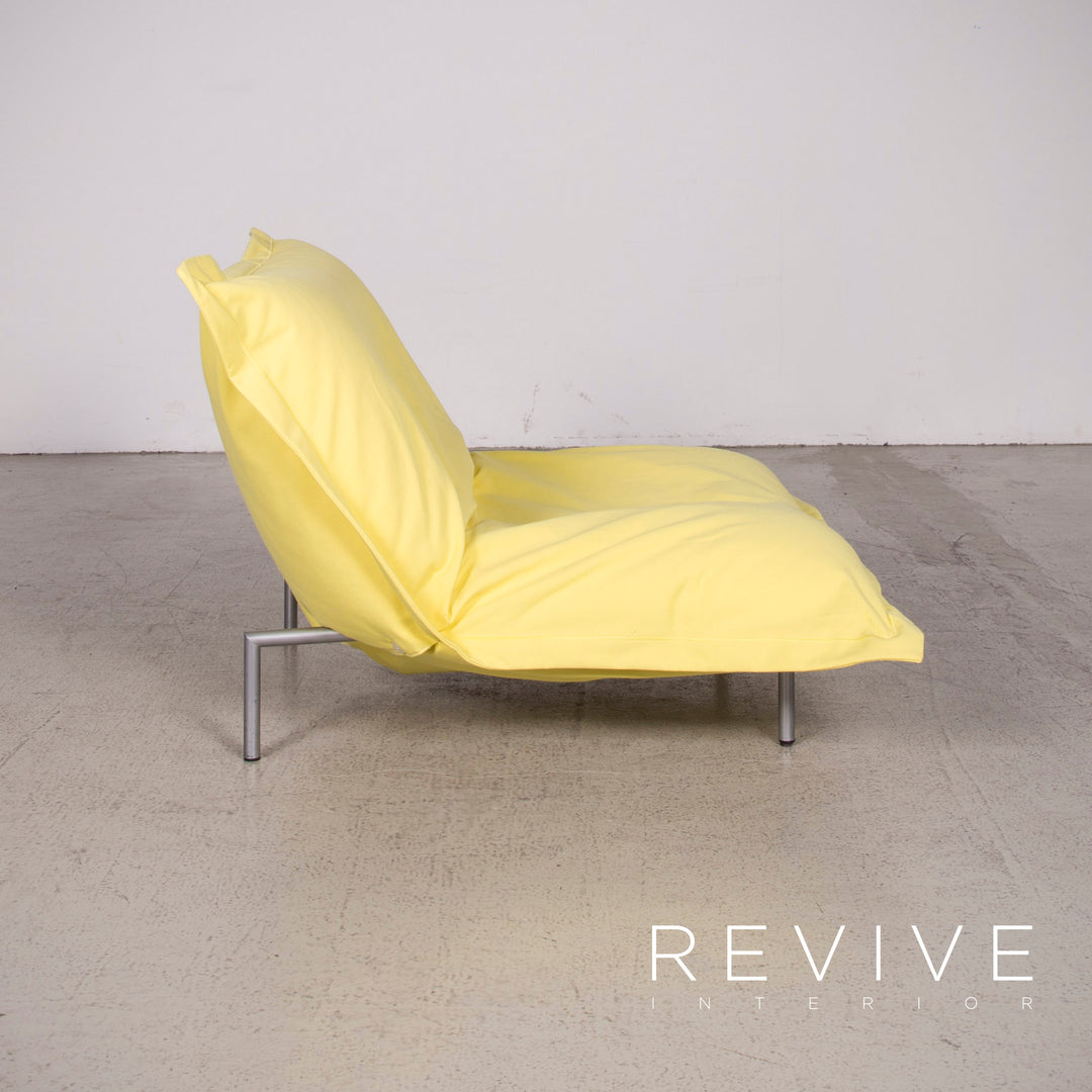 ligne roset Calin designer fabric armchair yellow armchair #7290