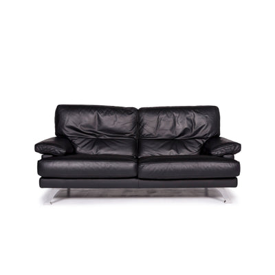 ligne roset Melodie Leder Sofa Schwarz Zweisitzer Couch #10905