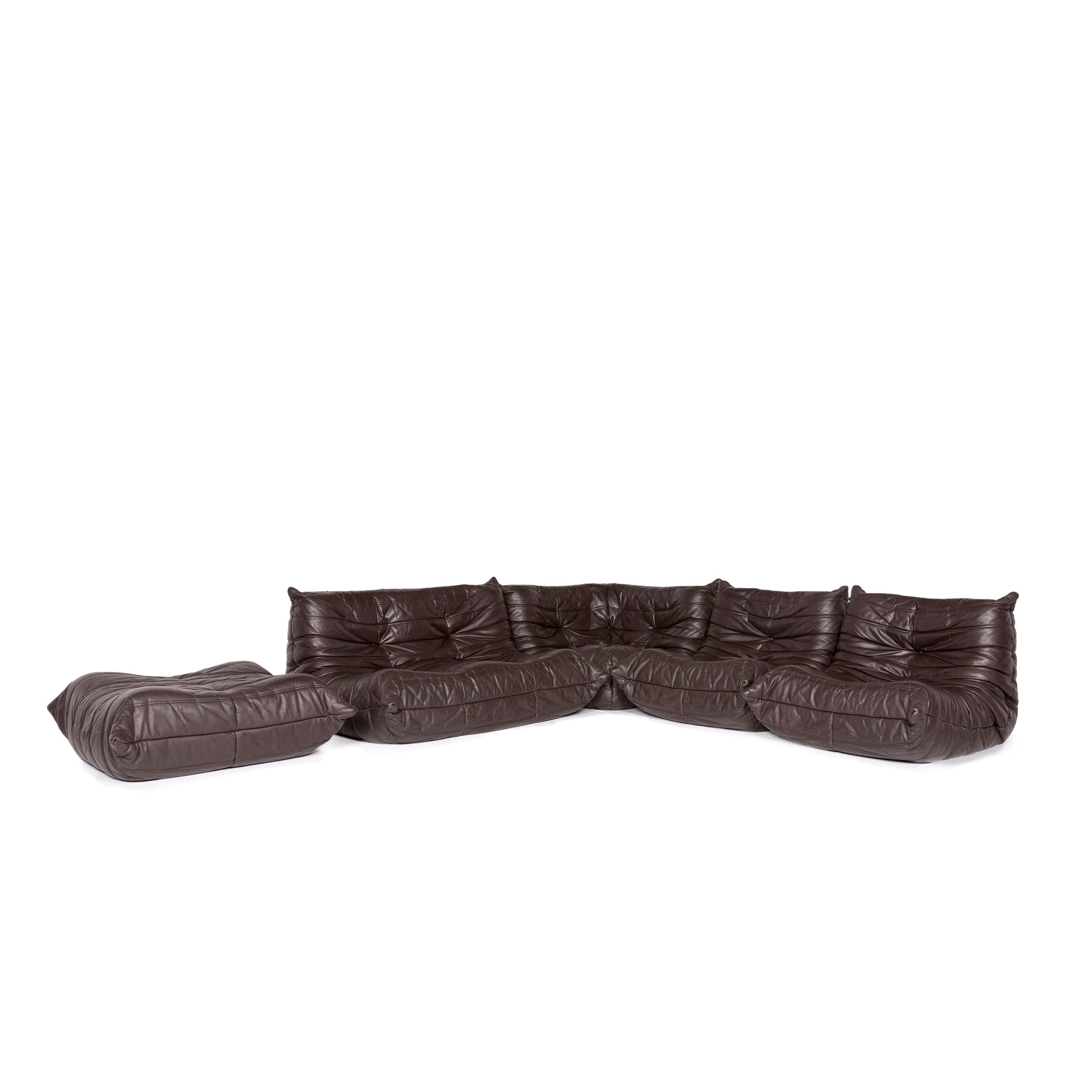ligne roset Ecksofa Togo Dunkelbraun Leder - 2. Hand - Revive.de