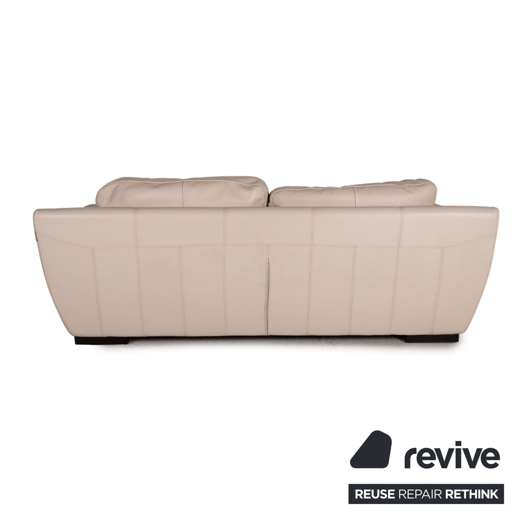 Luxform leather sofa cream two seater couch