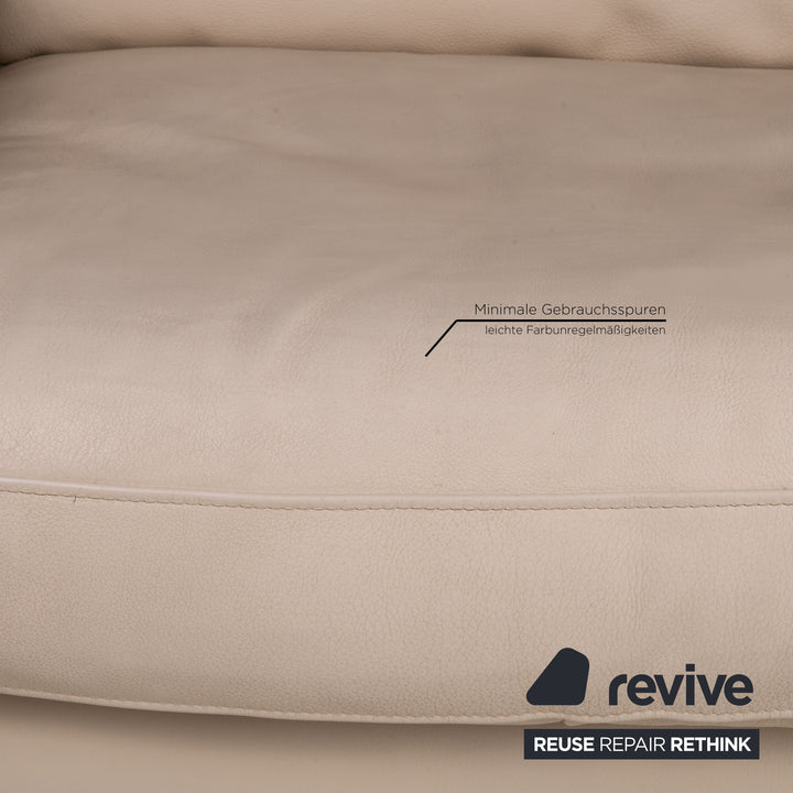 Luxform Leder Sofa Garnitur Creme 2xZweisitzer Couch
