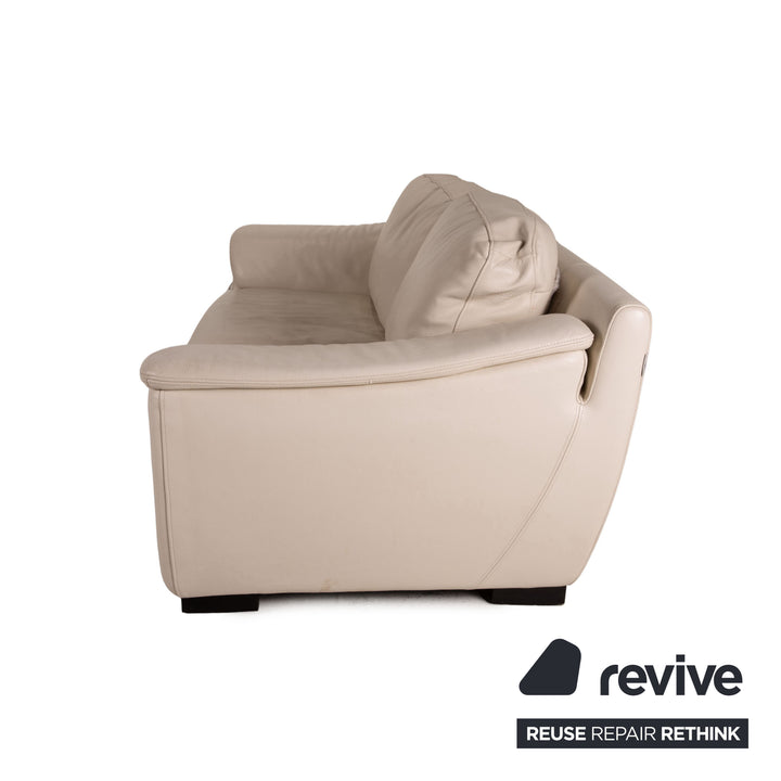Luxform Leder Sofa Garnitur Creme 2xZweisitzer Couch