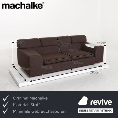 Machalke Black Jack Stoff Sofa Dunkelbraun Braun Funktion Couch #12968