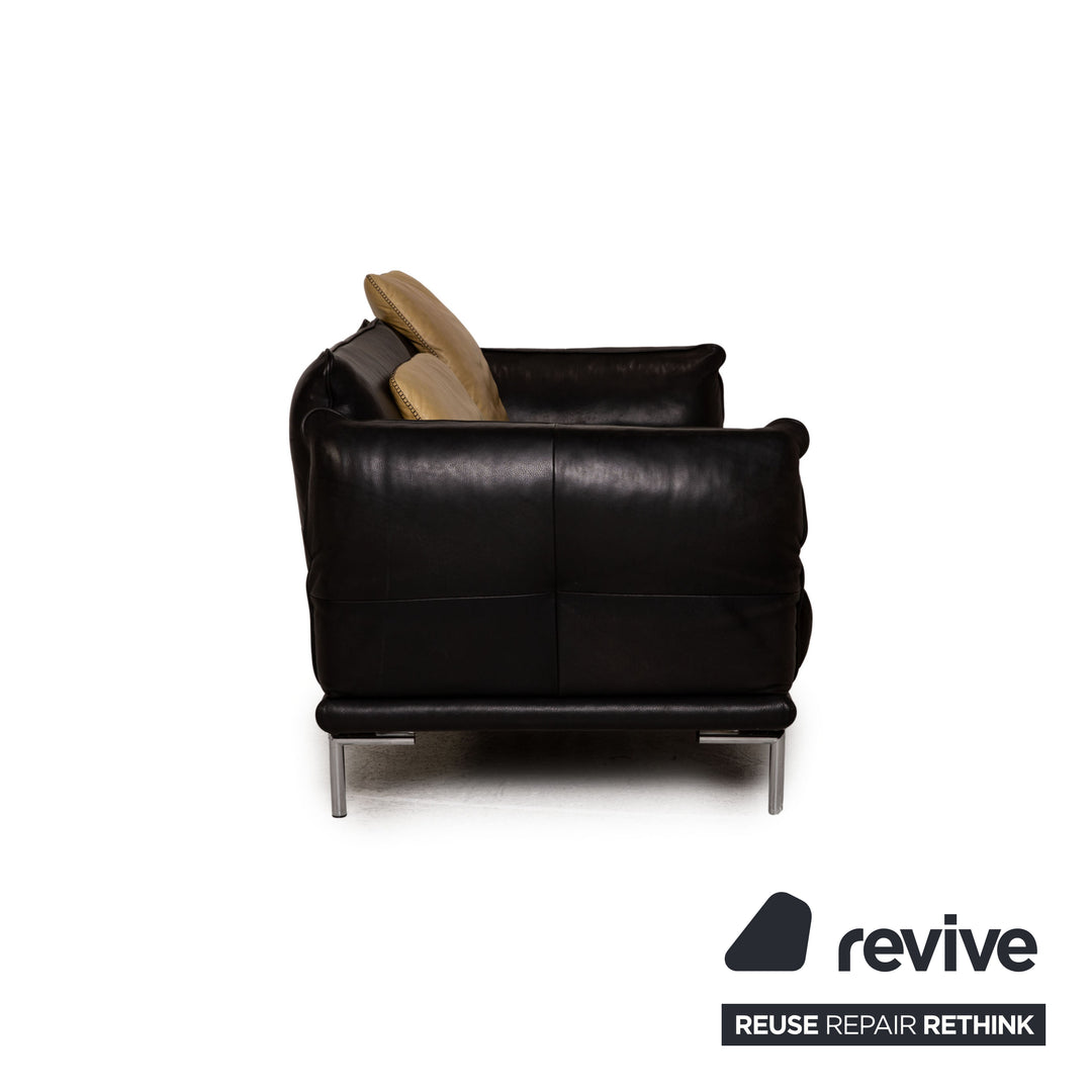 Machalke Denver Leather Sofa Dark Brown Three Seater Couch