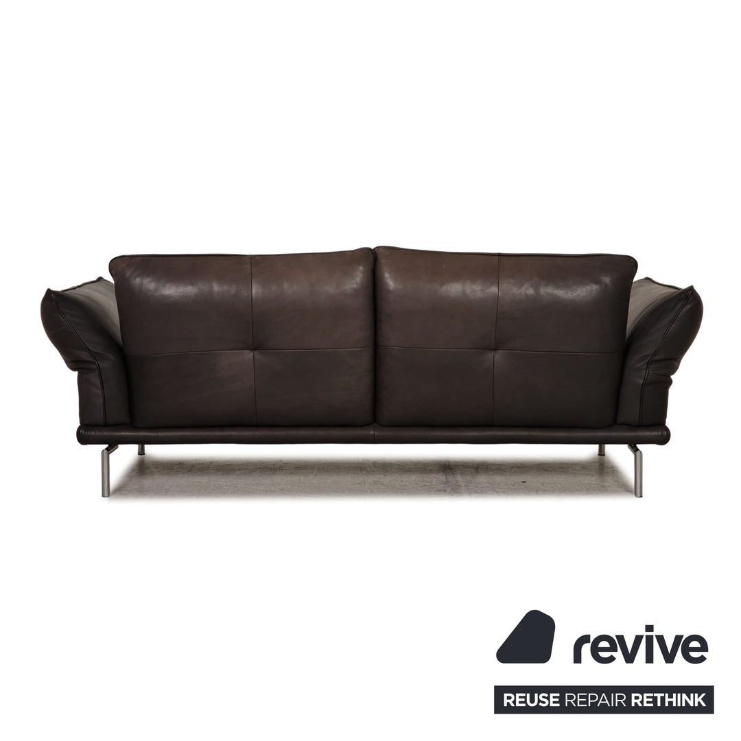Machalke Denver Leather Sofa Dark Brown Two Seater Couch Function