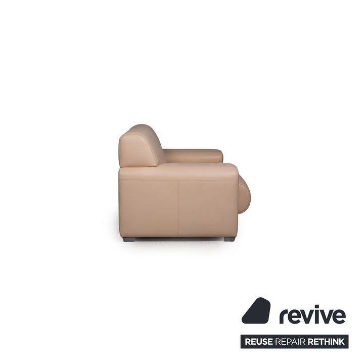 Machalke Ronda Leather Armchair Cream Sofa Couch