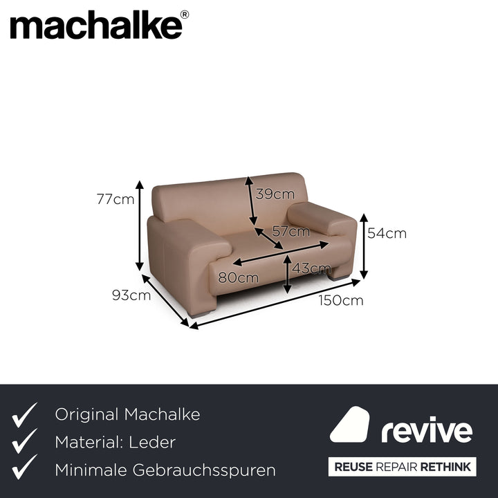 Machalke Ronda Leather Armchair Cream Sofa Couch