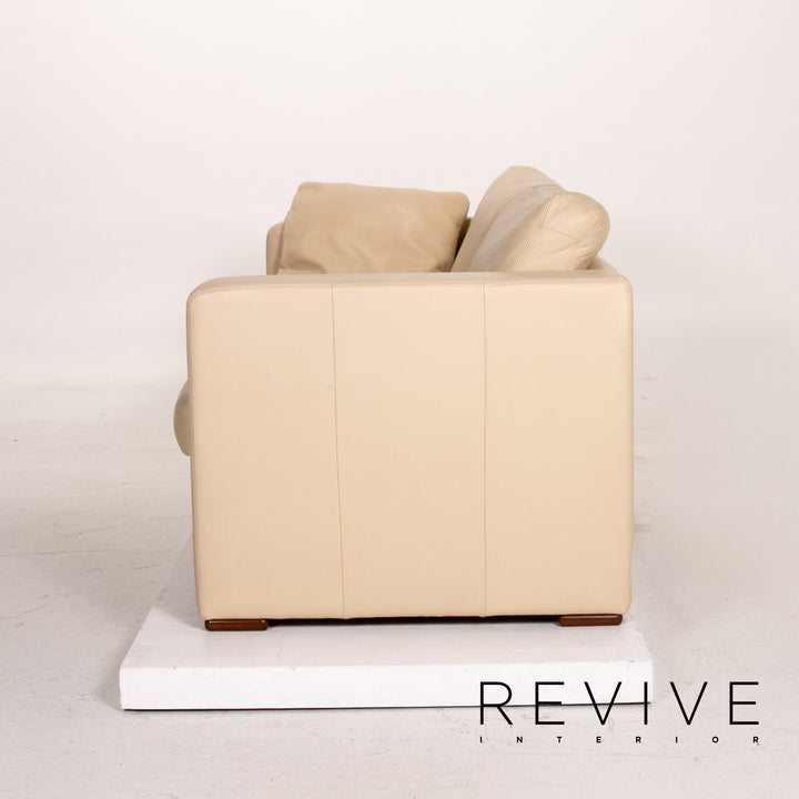 Canapé en cuir Machalke beige canapé trois places #14786