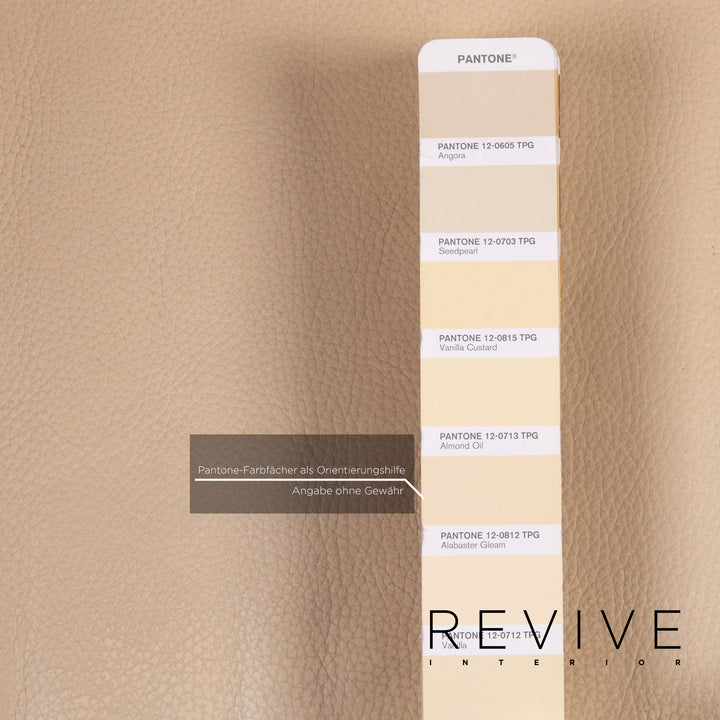 Canapé en cuir Machalke beige canapé trois places #14786