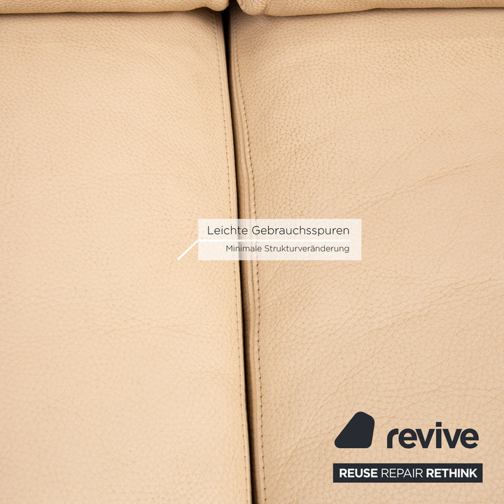 Machalke Leder Sofa Beige Zweisitzer Couch #14786