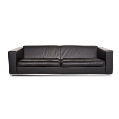 Machalke Leder Sofa Schwarz Viersitzer Couch #12831