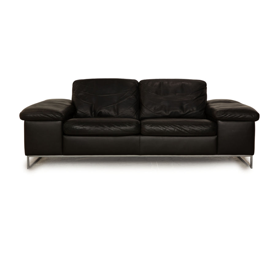 Machalke leather two-seater anthracite sofa couch