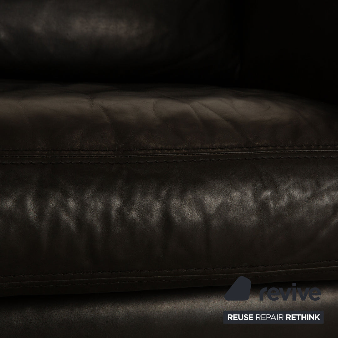 Machalke Manolito fauteuil en cuir anthracite
