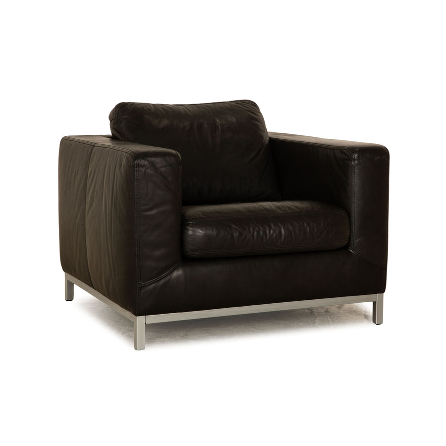 Machalke Manolito leather armchair anthracite