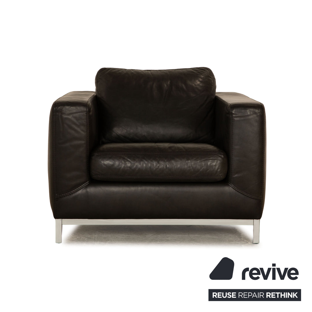 Machalke Manolito fauteuil en cuir anthracite