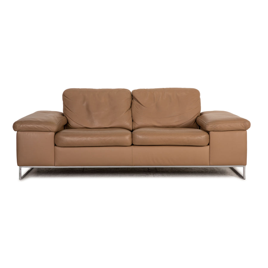 Machalke Monte Christo Leder Zweisitzer Beige Taupe Sofa Couch