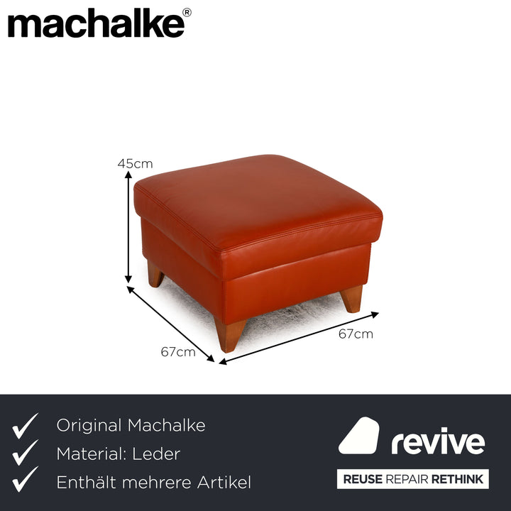 Machalke Pablo Leather Sofa Set Orange Corner Sofa Stool Couch Sofa