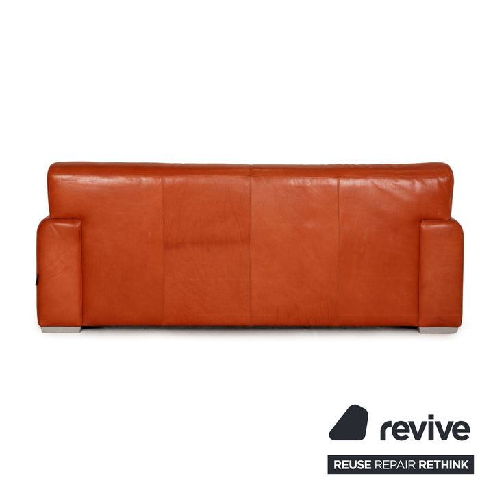 Machalke Ronda Leder Sofa Orange Zweisitzer Couch