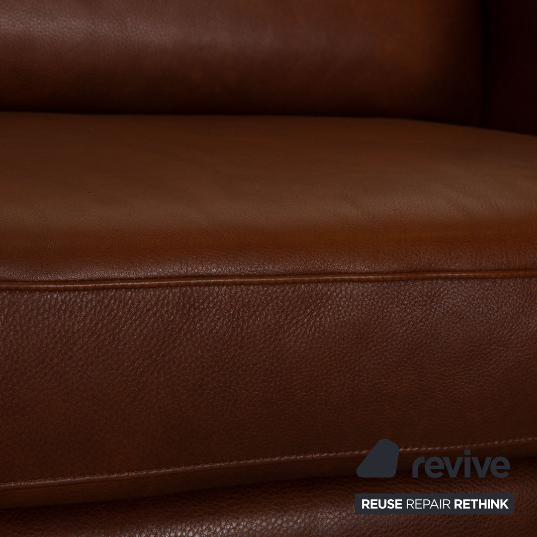 Machalke System Plus Leder Dreisitzer Braun Sofa Couch